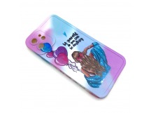 Чехол iPhone 12 Силикон Print (Girl and Balloons) Colorful