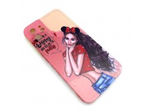 Чехол iPhone 12 Силикон Print (Girl and Bow) Colorful