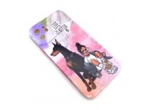 Чехол iPhone 12 Силикон Print (Girl and Dog) Colorful