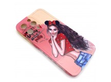 Чехол iPhone 13 Pro Силикон Print (Girl and Bow) Colorful