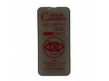 Защитное стекло-плёнка iPhone 13 Pro Max Ceramics (Приватная) Черная