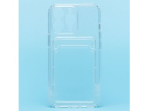 Чехол-накладка - SC276 с картхолдером для Apple iPhone 13 Pro (transparent)
