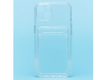 Чехол-накладка - SC276 с визитницей для Apple iPhone 13 (transparent)