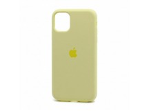 Чехол Silicone Case с лого для Apple iPhone 11 Pro Max/6.5 (пол.защ)(051)св.жел
