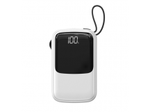 Внешний Аккумулятор (Power Bank) Proda PD-P71 10000 mAh (3A/USB 3.0QC/Type-C PD 18W/LCD/Кабель) Белый