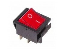Переключатель с подсветкой IRS-201-1C3D (KCD4-101/4PN) on-off 4 контакта 15A, 250В (красный)
