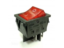 Переключатель с подсветкой KCD4-30A/N on-off 4 контакта 30A, 250В (красный)