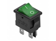 Переключатель с подсветкой SC-768, 4 контакта 6А 220B (зелёный светодиод)