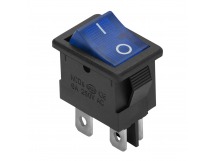 Переключатель с подсветкой SC-768, 4 контакта 6А 220B (синий светодиод)