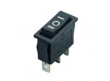 Переключатель узкий без подсветки RWB-416 (KCD3-101/D) on-off-on 3 контакта 10А, 250В (чёрный)