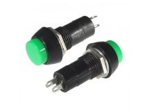 Кнопка без фиксации круглая RWD-208 (PBS11B) off-(on), 2 контакта, 1A, 250V (зелёный)