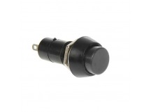 Кнопка без фиксации круглая RWD-208 (PBS11B) off-(on), 2 контакта, 1A, 250V (чёрный)