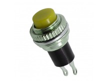 Кнопка без фиксации круглая RWD-213 (PBS-3D, DS-314)off-(on) 1А, 250В D=10,2мм (жёлтый)