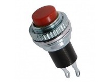 Кнопка без фиксации круглая RWD-213 (PBS-3D, DS-314)off-(on) 1А, 250В D=10,2мм (красный)