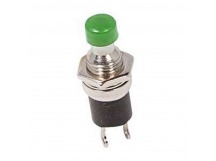 Кнопка без фиксации круглая RWD-301 (PBS-10B-2, PS-110) off-(on), D=7.2мм, 1A, 250V (зелёный)