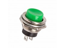Кнопка без фиксации круглая RWD-306 (DS-212) off-(on), 2 контакта, 1A, 250V (зелёный)