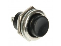 Кнопка без фиксации круглая RWD-306 (DS-212) off-(on), 2 контакта, 1A, 250V (чёрный)