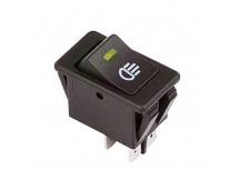 Переключатель автомобильный с индикацией ASW-17D on-off, 4 контакта 35A,12V (жёлтый светодиод)