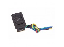 Переключатель для стеклоподъёмников с подсветкой и проводами ASW-21D 20А, 12В (черный)