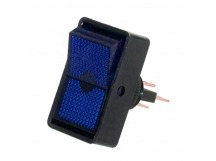 Переключатель с подсветкой ASW-11D on-off, 3 контакта, 20A,12V (синий)