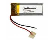 Аккумулятор Li-Pol LP401230 PK1 3.7V 100mAh (толщ.4,0мм, шир.12мм, дл.30мм) "GoPower"