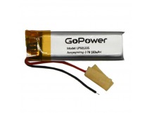 Аккумулятор Li-Pol LP501335 PK1 3.7V 180mAh (толщ.5,0мм, шир.13мм, дл.35мм) "GoPower"