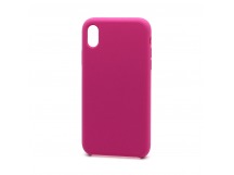 Чехол Silicone Case без лого для Apple iPhone XR (полная защита) (054) темно розовый
