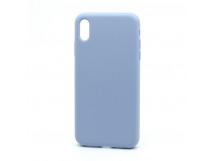 Чехол Silicone Case без лого для Apple iPhone XS Max (полная защита) (005) голубой