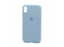 Чехол Silicone Case с лого для Apple iPhone XR (044) голубой