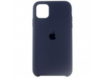 Чехол Silicone Case с лого для Apple iPhone 11 Pro Max/6.5 (008) тм.сини