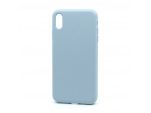 Чехол Silicone Case без лого для Apple iPhone XS Max (полная защита) (044) светло голубой