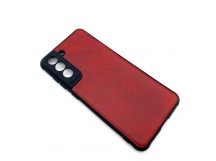 Чехол Samsung S21FE (2022) Кожа Красный