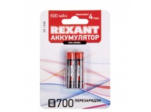 Аккумулятор AAA 1.2V,  600 mAh Ni-Mh "Rexant" BL-2
