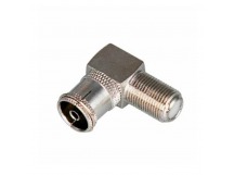 Гнездо антенное металлическое угловое под F-разъем (гн.TV - гн.F) "Proconnect"