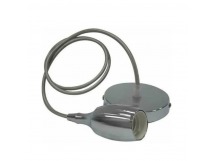 Патрон декоративный E27 с проводом 1 м (хром), шт