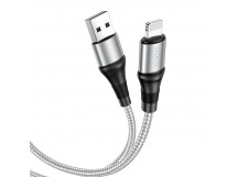 Кабель USB - Apple Lightning HOCO X50 Excellent  2.4A, 1m (серый)