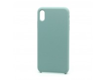 Чехол Silicone Case без лого для Apple iPhone XS Max (017) голубой