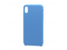 Чехол Silicone Case без лого для Apple iPhone XS Max (053) голубой