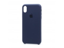 Чехол-накладка Silicone Case с лого для Apple iPhone XR (008) тёмно синий