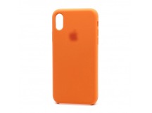 Чехол Silicone Case с лого для Apple iPhone XS Max (002) оранжевый