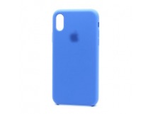 Чехол Silicone Case с лого для Apple iPhone XS Max (003) синий