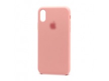 Чехол Silicone Case с лого для Apple iPhone XS Max (012) розовый