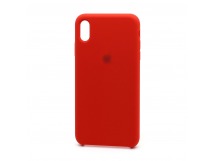 Чехол Silicone Case с лого для Apple iPhone XS Max (014) красный