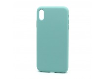 Чехол Silicone Case с лого для Apple iPhone XS Max (044) синий