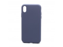 Чехол Silicone Case с лого для Apple iPhone XS Max (046) синий