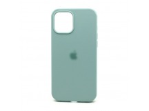 Чехол Silicone Case с лого для Apple iPhone 12 Pro Max/6.7 (полная защита) (017) зеленый