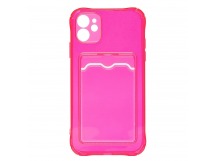 Чехол-накладка - SC276 с картхолдером для Apple iPhone 11 (pink)