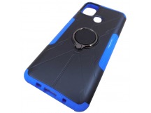                             Чехол силикон-пластик Infinix HOT 10 Play с кольцом черный/синий*