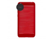                                         Чехол силиконовый Samsung S20 FE со вставками карбон красный*