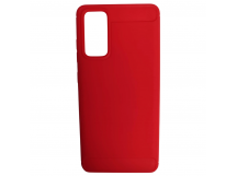                                         Чехол силиконовый Samsung S20 FE со вставками карбон красный*